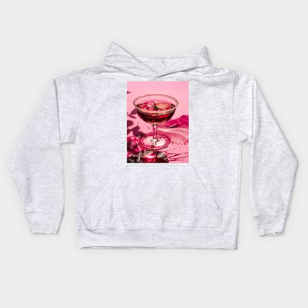 Pink Cocktail Kids Hoodie by NewburyBoutique